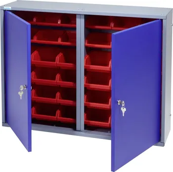 Skříňka na nářadí Küpper 70227 závěsná skříň na nářadí (š x v x h) 80 x 60 x 19 cm modrá, stříbrná