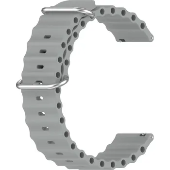 Ostatní příslušenství k chytrým hodinkám VSECHNONAMOBIL 61861 OCEAN Univerzální silikonový řemínek 22mm šedý