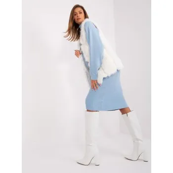 Dámská vesta Dámská vesta s kožešinovou podšívkou OONE ecru