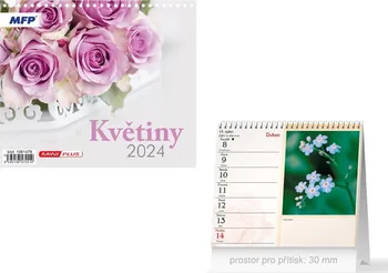 Kalendář MFP Stolní mini kalendář Květiny 2024