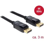 Delock DisplayPort kabel Konektor DisplayPort, Konektor DisplayPort 3.00 m černá 82424 Kabel DisplayPort