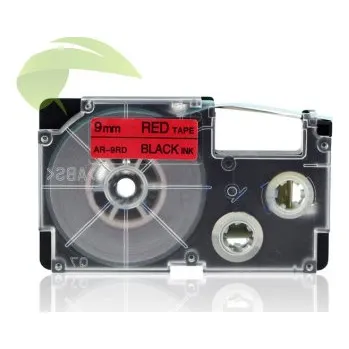 Pásek do tiskárny TONERSYP páska pro Casio XR-9RD, 9mm x 8m černý tisk / červený podklad
