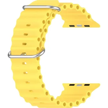VSECHNONAMOBIL 58799 OCEAN Řemínek pro Apple Watch Ultra 1 / 2 / 3 (49mm) / 9 / 8 / 7 (45mm) / 6 / SE / 5 / 4 (44mm) / 3 / 2 / 1 (42mm) žlutý