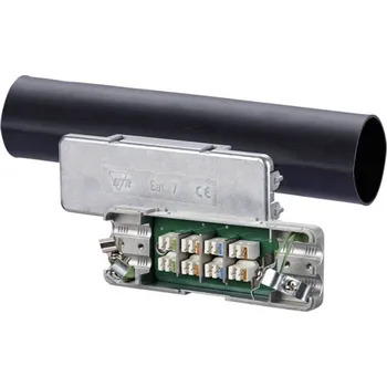 Síťový konektor Metz Connect 130863-01-E, Sonstige Installationstechnik, rozvodný box, - , kontakty 8, stříbrná, 1 ks