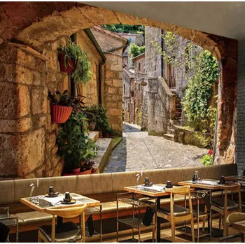 Tapeta Solution Media 3D tapeta - Kamenná ulička MU2721 1 - Voděodolné plátno - Textilní tapeta omyvatelná - 250g/m2