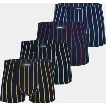 Pánské spodní prádlo FANNIFEN Pánské pruhované boxerky G5131 - 4 kusy v balení Velikost: L