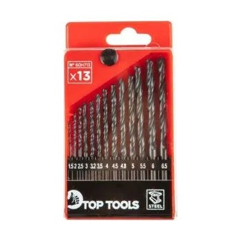 Autodílna Vrták do kovu, HSS, sada, 1,5 - 6,5 mm, 13 ks, , TOPEX, 60H713