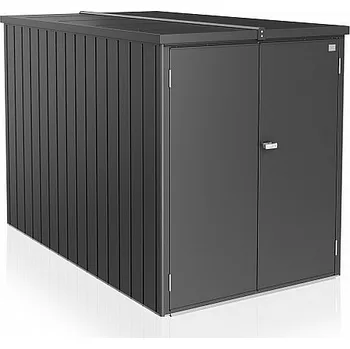 Zahradní úložný box Biohort Multifunkční úložný prostorný box BIOHORT Minigaráž (tmavě šedá metalíza)