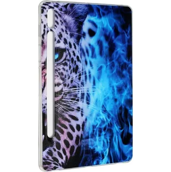 Pouzdro na tablet VSECHNONAMOBIL 54231 ART Silikonový kryt Samsung Galaxy Tab S8+/S7+/S7 FE BLUE LEOPARD