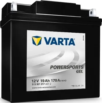 Autobaterie Startovací baterie 19AH/190A 12V P+ / MOTOCYKLE, , VARTA, 519901017A512