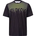 HOLOKOLO Cyklistický dres s krátkým rukávem - FORCE MTB - černá/žlutá