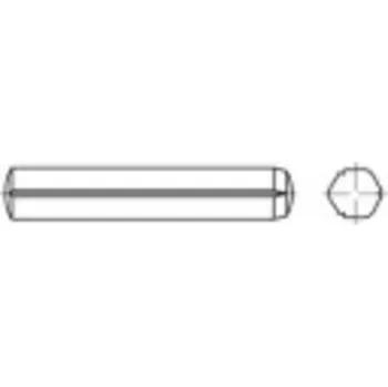 Šroub TOOLCRAFT 136229 válcový rýhovaný kolík (Ø x d) 3 mm x 36 mm ocel 100 ks