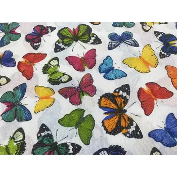 BYTEMA Dekorační látka Veselí MOTÝLCI šíře 140 cm