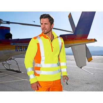 Reflexní výstražný fleecový troyer e.s.motion 2020 velikost M výstražná žlutá/výstražná oranžová Strauss Pracovní oblečení