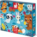 Janod Dotykové puzzle Lesní zvířátkas texturou 20 ks