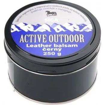 Přípravek pro údržbu obuvi Impregnace vosk Siga Active Outdoor Leather balsam 250ml - černý