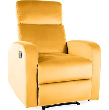 Křeslo Nábytek PEGAS s.r.o. Polohovatelné křeslo MARS Velvet, Curry Bluvel 68