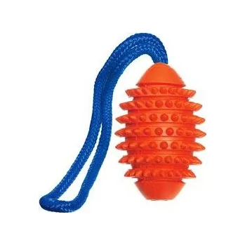 Hračka pro psa Hračka pes Míč šišatý gumový s provazem 32cm KAR