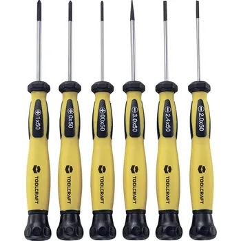 Šroubovák TOOLCRAFT sada šroubováků, plochý, křížový PH, 6dílná, 814609