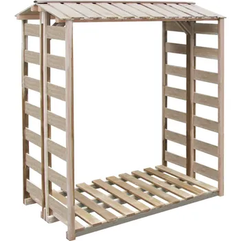 Kůlna na dříví 150 x 90 x 176 cm impregnovaná borovice