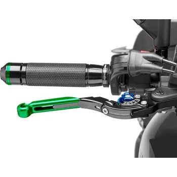 Páčka brzdy bez adaptéru PUIG 19VNA rozšiřitelná skládací zelená/modrá