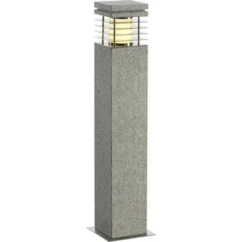 Venkovní osvětlení BIG WHITE ARROCK GRANITE, venkovní stojací lampa, TC-(D,H,T,Q)SE, IP44, hranaté, žula, sůl a pepř, žula, D/Š/V 12/12/70 cm, max.