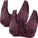 FANNIFEN Podprsenka bez vycpávkami a kostic FAN-159 2ks Barva: Vínová, Velikost: 85D