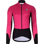 HOLOKOLO Cyklistická zateplená bunda - CLASSIC LADY - růžová/černá