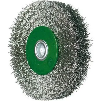 Brusný kotouč Radiální kartáč stopkový, zvlněný nerez drát 0,3mm, 70x12mm