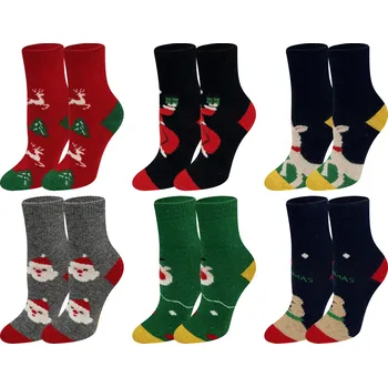 Dámské termoprádlo PESAIL Dámské Vánoční termoponožky SD17 6páry Barva: Mix, Velikost: 35-38