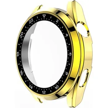 Příslušenství k chytrým hodinkám VSECHNONAMOBIL 43184 Plastový kryt s ochranným sklem pro Huawei Watch 3 Pro zlatý