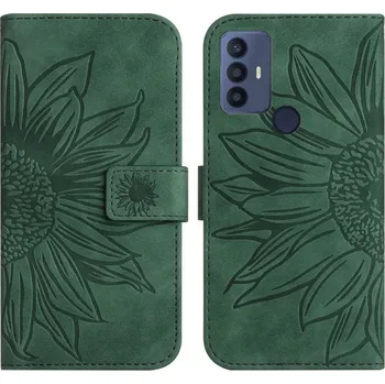 Příslušenství pro tablet VSECHNONAMOBIL 56309 ART SUN FLOWER Peněženkové pouzdro s řemínkem TCL 30 SE zelené
