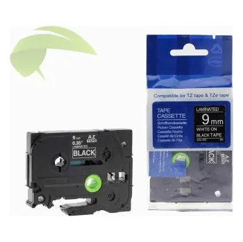 Pásek do tiskárny TONERSYP páska pro Brother TZe-325, 9mm x 8m, bílý tisk / černý podklad