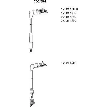 Zapalovací kabel Sada kabelů pro zapalování, , BREMI, 300/954