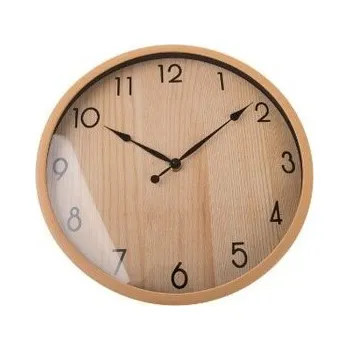 Hodiny Nástěnné hodiny Nature, pr. 30,5 cm, plast, přírodní