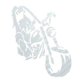 Polep vozidla SAMOLEPKA Motorkář 015 pravá harley (51 - 3D karbon bílý) NA AUTO, NÁLEPKA, FÓLIE, POLEP, TUNING, VLASTNÍ TEXT, TISK, AUTOSAMOLEPKY.cz, POLEPY, OBRÁZEK, LOGO, SAMOLEPKY