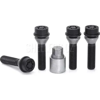 Šroubek na kolo Pojistné bezpečnostní šrouby M14x1,25x50 kužel, klíč 17, SICUSTAR BVN750VK, BMW, černé