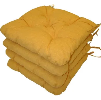 Podsedák Nábytek PEGAS Sedák UNI Maxi barva žlutý melír - set 4 kusy