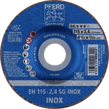 Řezný kotouč PFERD TOOLS EH 115-2,4 SG INOX 61340124 řezný kotouč lomený 115 mm 25 ks nerezová ocel