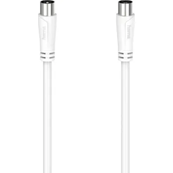 Hama antény, SAT kabel [1x koaxiální zástrčka - 1x koaxiální zásuvka] 0.75 m bílá