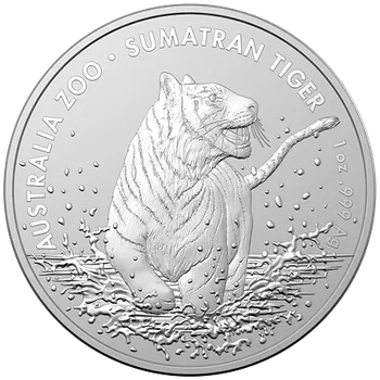 Stříbrná mince Sumatran Tiger (Tygr sumaterský) 1 Oz 2020 (Australia ZOO) - (1.)