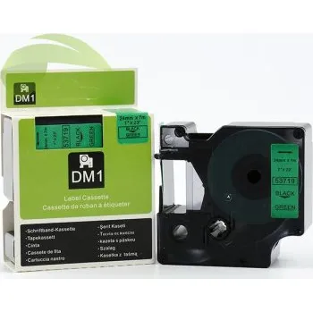 Pásek do tiskárny TONERSYP páska pro Dymo 53719 / S0720990, 24mm x 7m, černý tisk / zelený podklad