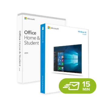 Operační systém Kancelářská aplikace Windows 10 Home + Office 2019 Home & Student - elektronická licence 32/64 bit
