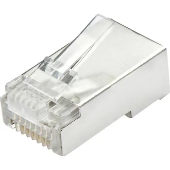 Elektrická zásuvka LINDY Zástrčka RJ45 STP Cat.5e 62406 zástrčka, rovná Počet pólů 8 transparentní 10 ks