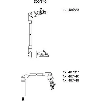 Zapalovací kabel Sada kabelů pro zapalování, , BREMI, 300/740