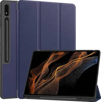 Pouzdro na tablet VSECHNONAMOBIL 62815 LEATHER Zaklápěcí obal pro Samsung Galaxy Tab S9 Ultra / Tab S10 Ultra tmavomodrý
