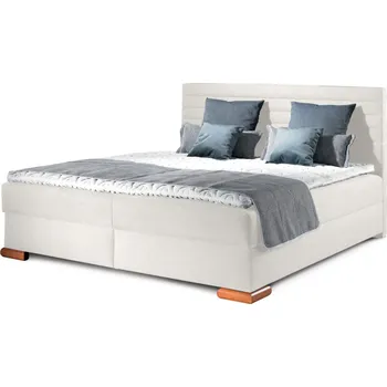 Postel Postel New Design Coralo Boxspring 160x200cm bílá ekokůže