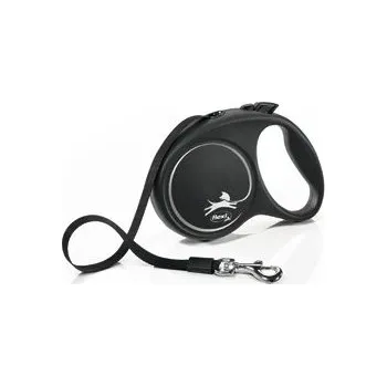 Vodítko pro psa Vodítko FLEXI Black Design L pásek 5m/50kg stříbrnáNEW