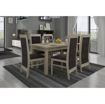 Jídelní set Nábytek PEGAS s.r.o. Sada stolu s židlemi RODOS 7 Sonoma