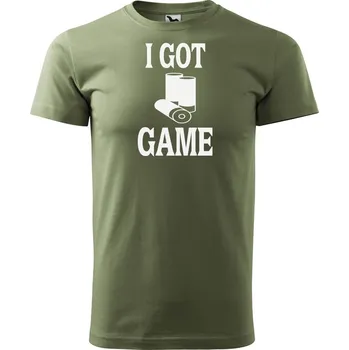 Pánské tričko DOBRÝ TRIKO Pánské tričko I GOD GAME Velikost: 2XL, Barva: Khaki